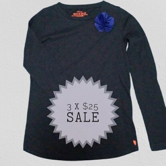 3/$25 CREWCUTS EMBELLISHED LONG SLEEVE TEE FLOWER - Picture 1 of 4